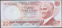6.Emisyon 4.Tertip 20 Lira I87 672575 Çil