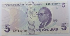 9.EMİSYON 5 LİRA 2.TERTİP B074 361356 ÇİLALTI ÇİL