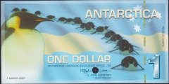 Antartika 1 Dolar 2007 Çil Fantazi Para Specimen