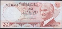 6.Emisyon 4.Tertip 20 Lira I86 442025 Çil