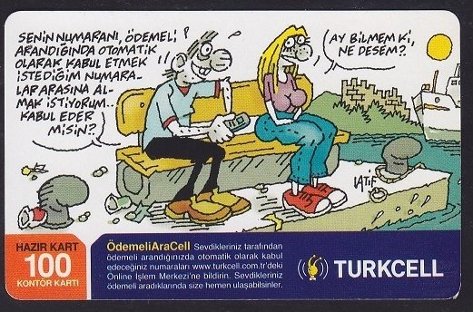 TURKCELL HAZIR KART 100 KONTÖR - KARİKATÜR - SKT 2008