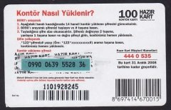 TURKCELL HAZIR KART 100 KONTÖR - KARİKATÜR - SKT 2008