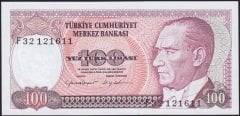 7.Emisyon 2.Tertip 100 Lira F32 121611 Çil
