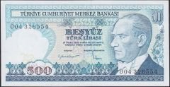 7.Emisyon 2.Tertip 500 Lira D04 326554 Çilaltı Çil