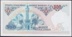 7.Emisyon 2.Tertip 500 Lira D04 326554 Çilaltı Çil