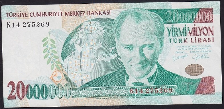 7.EMİSYON 20 000 000 LİRA K14 275268 ÇÇT