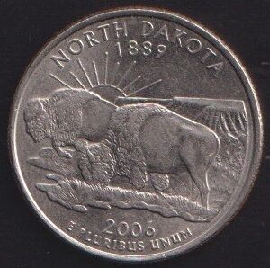Amerika Çeyrek Dolar 2006 D Hatıra North Dakota