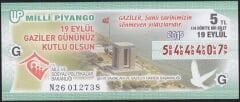 2015 19 Eylül Çeyrek Bilet - G Serisi