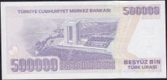 7.Emisyon 4.Tertip 500000 Lira K80 282912 Çil
