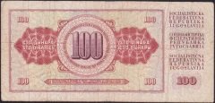 YUGOSLAVYA 100 DİNAR 1981 TEMİZ