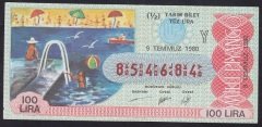 1980 9 TEMMUZ YARIM BİLET - Y SERİSİ