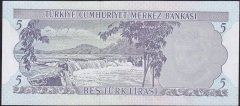 6.Emisyon 2.Tertip 5 Lira H05 059750 Çilaltı Çil