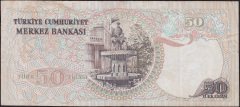 6.Emisyon 1.Tertip 50 Lira H55 658153 Çok Temiz