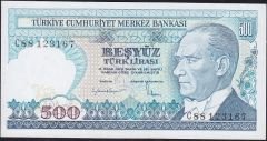 7.Emisyon 2.Tertip 500 Lira C88 123167 Çil