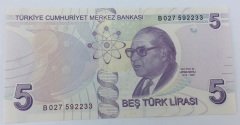9.EMİSYON 5 LİRA 2.TERTİP B027 592233 ÇİLALTI ÇİL