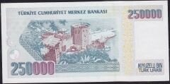7.Emisyon 1.Tertip 250.000 Lira C50 319934 Çil