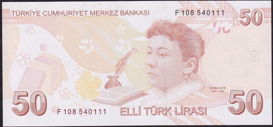 9.Emisyon 7.Tertip 50 Lira F108 540111 Çil