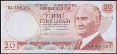 6.Emisyon 4.Tertip 20 Lira I81 486592 Çilaltı Çil