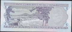 6.Emisyon 2.Tertip 5 Lira H03 149493 Çilaltı
