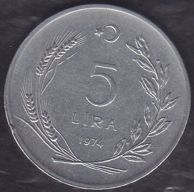 1974 YILI 5 LİRA