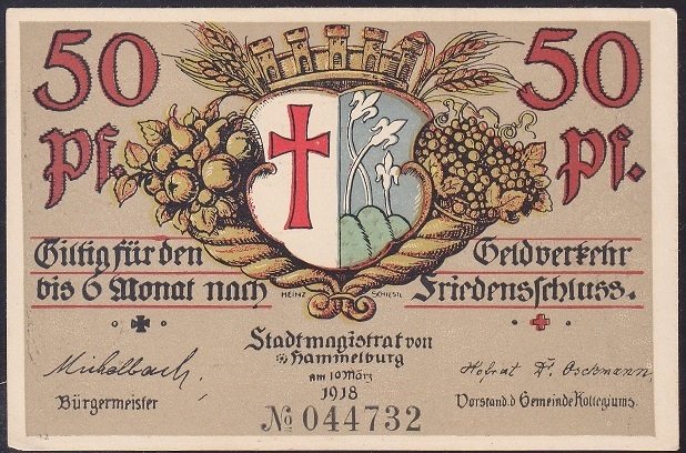 ALMANYA 50 PFENNİNG 1918 ÇİL