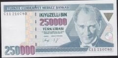 7.Emisyon 1.Tertip 250.000 Lira C11 210780 Çilaltı Çil