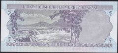 6.Emisyon 2.Tertip 5 Lira G15 179855 Çilaltı
