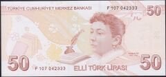 9.Emisyon 7.Tertip 50 Lira F107 042333 Çil