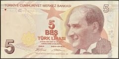 9.Emisyon 1.Tertip 5 Lira A090 767581 Çilaltı