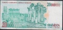 7.EMİSYON 20 000 000 LİRA K50 497575 ÇÇT +