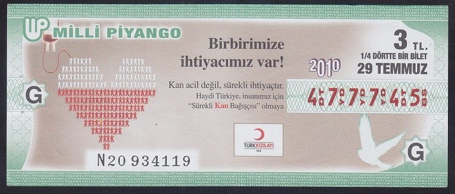 2010 29 TEMMUZ ÇEYREK BİLET