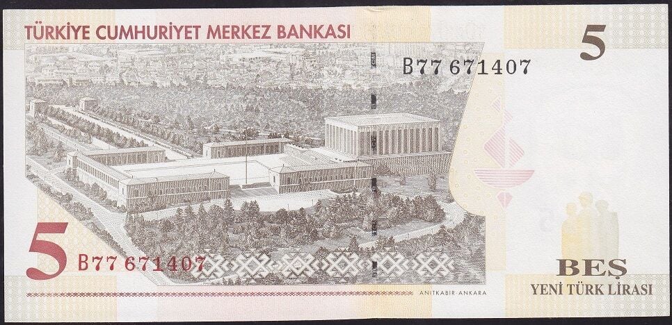 8.Emisyon 5 YTL B77 671407 Çilaltı Çil