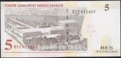 8.Emisyon 5 YTL B77 671407 Çilaltı Çil