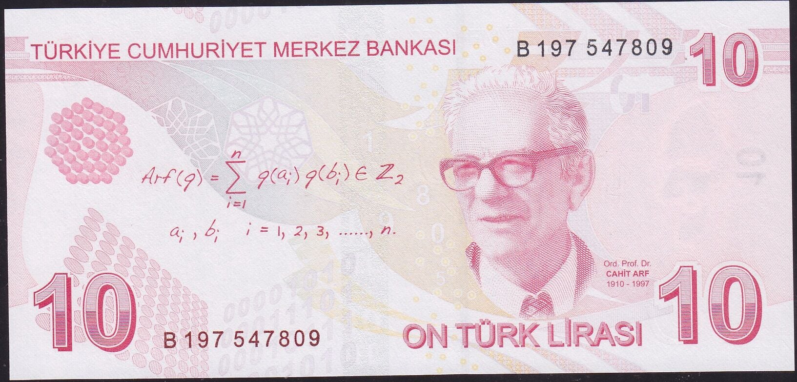 9.Emisyon 2.Tertip 10 Lira B197 547809 Çil