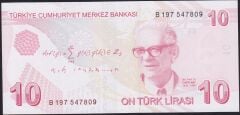 9.Emisyon 2.Tertip 10 Lira B197 547809 Çil