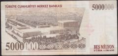 7.Emisyon 5 000 000 Lira K34 711058 Çok Temiz
