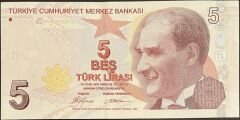 9.Emisyon 1.Tertip 5 Lira A525 595811 Çilaltı Çil