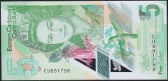 Karayipler 5 Dolar 2021 Çil Polymer 881788 Kraliçe