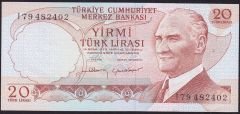 6.Emisyon 4.Tertip 20 Lira I79 482402 Çilaltı