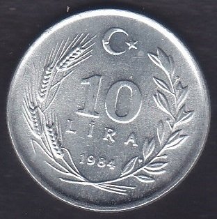 1984 YILI 10 LİRA ÇİLALTI ÇİL