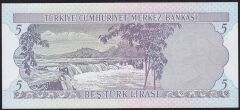 6.Emisyon 1.Tertip 5 Lira F21 4367XX Çilaltı Çil