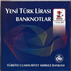 8.EMİSYON 1-5-10-20-50-100 YTL A01 SETİ ÇİL MERKEZ BANKASI FÖYÜNDE