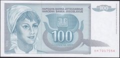 YUGOSLAVYA 100 DİNAR 1992 ÇİL