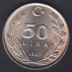 1987 YILI 50 LİRA ÇİLALTI ÇİL