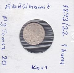 1293/22 Abdulhamid 1 Kuruş Gümüş
