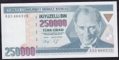 7.Emisyon 1.Tertip 250.000 Lira A33 466323 Çilaltı Çil