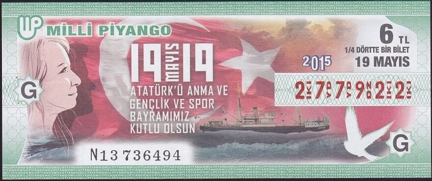 2015 19 Mayıs Çeyrek Bilet - G Serisi