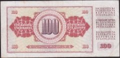 YUGOSLAVYA 100 DİNAR 1986 ÇOK TEMİZ
