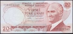6.Emisyon 4.Tertip 20 Lira I75 070743 Çilaltı Çil