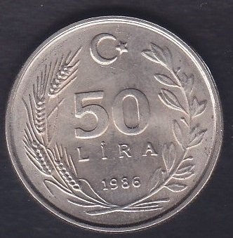 1986 YILI 50 LİRA ÇİLALTI ÇİL